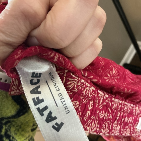 Fat Face Boho Folk Red Printed Tapered Pants | Women’s US 4 / UK 8 - Picture 8 of 9